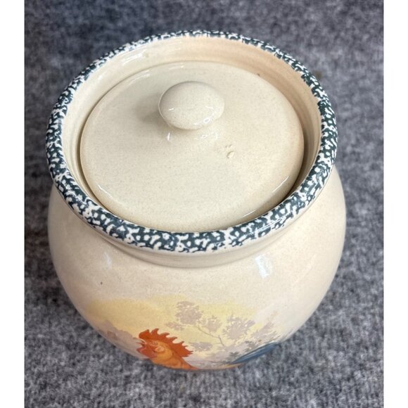 Cookie Jar Ceramic Rooster Handmade USA 1999 Microwave Dishwasher Safe 10in - Picture 2 of 7